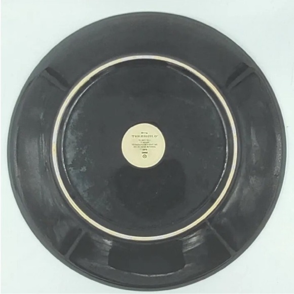 Set of 2 Threshold Stoneware BELMONT GREY glazed approx 8.5” Salad Plates - Picture 5 of 8